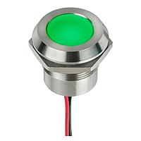 APEM Q22Y5SXXSG12E ອິນດິເຄເຕີ Supr Bright GRN LED 12VDC 22mm Stls Stl