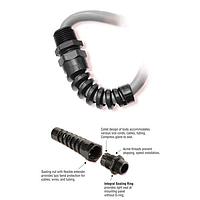 Heyco M3475 ກວດສອບສາຍ FLEX RLTCG 3/8 NPT ສີເຫຼືອງ ບໍ່ມີດອກນຸດ