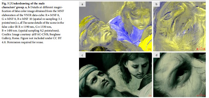 Hyperspectral imaging used for non-destructive inspection of a Renaissance painting