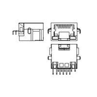 AMP Connectors - TE Connectivity 1-1775399-7 ຮອດເດີແລະຮູງສາຍສະໜອງ MOD JACK, RJ45, ສີເຫຼືອງ, ເຮັວ, 30u" AU