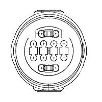 AMP Connectors - TE Connectivity 172280-4 ຮູຊິ້ງ 12P PLUG ECONOSEAL