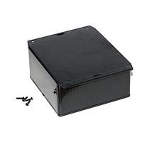 Hammond Manufacturing 1591UF2SBK ກອງປົກປ້ອງມີຂອງຢູ່ຂ້າງ ABS ມີຂອງຢູ່ຂ້າງລຸ່ມ 4.7x4.7x2.2" ສີດຳ