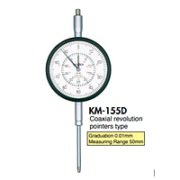 TECLOCK KM-155Df ຕົວຊີ້ບອກສາຍປັດຍາວ (50mm/0.01mm; Flat back)