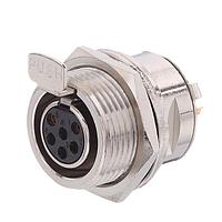 Amphenol Audio AG6FCE ຕົວເຊື່ອມຕໍ່ XLR ຂະໜາດນ້ອຍ 6 ໂພນ Mini XLR ຕິດຕັ້ງບ້ານ G ປະເພດຜູ້ຍິງ ຕິດຕໍ່ພື້ນຜົນຕັ້ງແງ່ PCB ຊີ້ນນິເຄວ