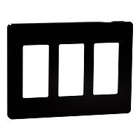 Square D SQWP141003BK ກະແຈປົກຄຸມ 3 GANG SCREWLESS MATTE WALL PLATE BK