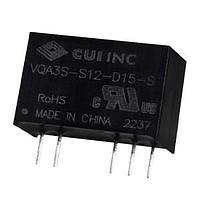 CUI Inc VQA3S-S15-D20-S ປະຕິເສດ 15 Vdc, 0.12 A, 3.6 W, 13.5-16.5 Vdc ຂາວເຂົ້າ