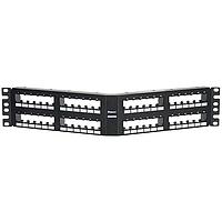 Panduit CPPA48FM6VNSBL ແຜ່ນຕໍ່ແບບ Modular Patch Panel Mini Com Angled 48 port Flush Mount 6 pa