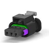 AMP Connectors - TE Connectivity 1-1718644-5 ຮາກຮອງປະຕູສົດ 3 ຕຳແໜ່ງ, MCON 1.2 LL REC SEALED