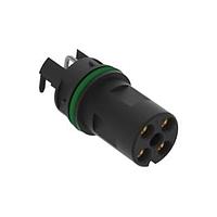 ERNI - TE Connectivity 225458-E ອິນເຊີດ M12 ຍິງຜູ້ຍິງ, A CODE,RA, 4P THR ຕິດຕັ້ງດ້ານຫຼັງ