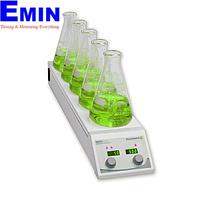 Benchmark MSH-5 ເຄື່ອງປັ່ນຄວາມຮ້ອນ 5 ຕຳແໜ່ງ, ດິຈິຕອລ (35-120°C, 150-2000rpm, White ceramic top plate)