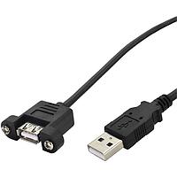 Stewart Connector SC-2APK001F USB 2.0 USB 2.0 ປະເພດ-A ຜູ້ຊາຍ ເຖິງ Panel Mount ປະເພດ-A ຜູ້ຍິງ 1ft