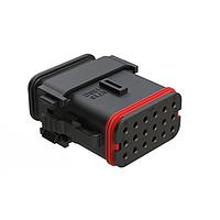 Amphenol SINE Systems AT16-18SC-SR02 ປລັກ 18 ທາງ 18 ຕຳແໜ່ງ ມີຝາປົກກັນ, ກະທົບ C, ສີດຳ