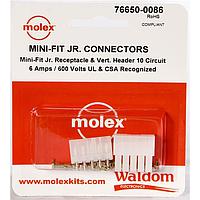 Molex 76650-0086 ຊຸດຕໍ່ຕ່າງ MiniFit Jr Conn Kit V Hdr Recept 10Ckt