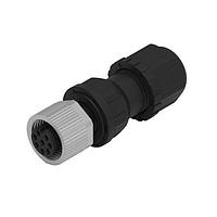 Wurth Elektronik 643722100008 Receptacles WRCIRC M12 Screw Coding A FA Solder Field Attachable Solder Bucket Straight with Metal Coupling Nut Female connector, polarity 8