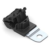HellermannTyton 151-01912 ຮັບກັບຮັບກັບ Ratchet P-Clamp, 0.24 - 0.54" ຂະໜາດກໍ່ມົດ, 180 Short, 0.33" ຂະໜາດຮູ Hole, PA66HIRHSUV/SS304, ສີດຳ, 300/ctn