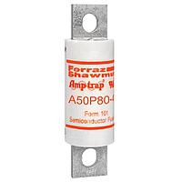 Mersen A50P80-4 ຟິວສເຄື່ອງປ້ອງກັນໄຟຟ້າຄວາມໄວສູງ, ປະຕິບັດງານໄວ, ບໍ່ມີຕົວຊີ້ເຫດການລະບາດ, ຕິດຕັ້ງດ້ວຍສົດ, 100kA AC, 79kA DC, 500VAC/450VDC, 80A