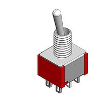 Mountain Switch 108-1MD2T1B1M1QE-EVX ສະຫນັບສະຫນູນ Toggle SWITCH TOGGLE DPDT