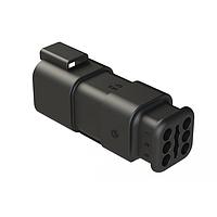 Amphenol SINE Systems AT04-6P-SR01BLK ຕູ້ຮັບ 6-ທາງ 6-ທາງ ບັງຄັບການດຶງສາຍ ສີດຳ