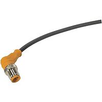 HARTING 2137B600430010 ເສັ້ນສາຍເຊນເຊີ / ເສັ້ນສາຍເຄື່ອງຂັບ M12 A-code Single Ended Overmolded Cable Assembly (ສີສົ້ມ), 4pin, 120degree angled male ມີພື້ນຜິວສີດຳສໍາລັບດ້ານຊ້າຍ, 4xAWG22 PUR ສີດຳ, 1.0m
