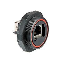 Bulgin PX0839/90 ກະດານວົງກົມ 5e PCB ມີກົດ 90 ອົງສາ ຕິດຕັ້ງຫຼັງ