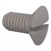 Essentra Components 50M030050L006 ສະກຣູຫຼັກຊອງມີລູກສອງຊ່ອງ 90 Slotted CSK Screw, M3 X .5 Thread, 6mm Lg