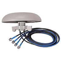 HUBER+SUHNER 1399.59.0005 MIMO WiFi ສອງແຖວ Omni-S, 2.4 / 5 GHz, 2 / 4 dBi, ທົ່ວໄປກາງກາງກາງ, ການຂອງພາຍໃນຕົວ, 4 x 4 MIMO, ສາຍ Pigtails ກັບ R-SMA (m)