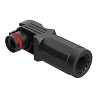 Amphenol SINE Systems ATHP061RS08NN-35 ປລັກ 8mm ປລັກ RA ປລັກຊໍເກດ 130A/1000V, ສີດຳ