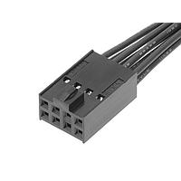 Molex 219658-1084 ການປະກອບສາຍສະເພາະຮູບສະເກດສີ່ມົນສອງຝ່າຍຍິງ-ຍິງ (OTS) Cbl Assy ບັນດາຄູ່ 600mm ການຄຸມກັນດ້ວຍການຊຸດດ້ວຍຕົວປ້ອງ 8 Ckt ສີດໍາ