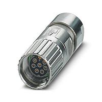 PHOENIX CONTACT 1629024 Standard Circular Connector Cable connector straight shielded: yes Screw locking M17 No. of pos.: 7+PE type of contact: Socket Crimp connection cable diameter range: 5.5 mm ... 9.5 mm coding:N