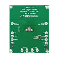 Analog Devices DC2568A ບົດທົດສອບ LTM4622 ຕົວຄວບຄຸມແຮງແຟງ - ຕົວຄວບຄຸມສະຫວັດດີງ ບານບັດສະຫຼຸບບານບັດສະຫຼຸບ Ultrathin Dual 2A
