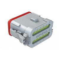 Amphenol SINE Systems AT06-12SA-MM01 ປຸ່ມປ່ອງ 6 ທາງ 12 ທາງ ຝາສຸດທ້າຍ ກະແຈ A ສີແດງ. ກົງ. ປິດກັນ