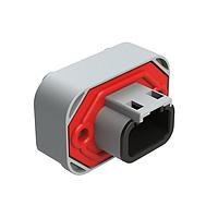 Amphenol SINE Systems ATM15-3P-BM03 ຕູ້ຮັບສະເພາະ PCB 3 ທາງ ສີເທົາ ມີການຕິດຕໍ່ດ້ວຍບໍລິສັດ Tin