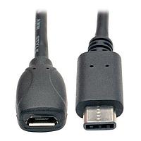 Tripp Lite U040-06N-MIC-F ສາຍ USB / ສາຍ IEEE 1394 6" USB 2.0 C/MICRO B CABLE, M/