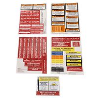 HellermannTyton 596-03945 ແບບປ້າຍ SOLAR LABEL VALUE PKG ແດງ/ສົດ