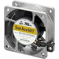 Sanyo Denki 9GT0612G4001 ພັງລົມ Axial Axial, 60x60x25mm, 12VDC, 44.5CFM, ຂະໜາດອາກາດກວ້າງ, ບໍ່ມີຂອງຍືດ, ລົດລົມລົດ, Tach/PWM