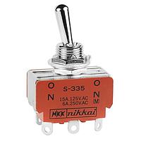 NKK Switches S335/U ສະຫຼອງສະຕິກເຊັນ Toggle Series S ຄວາມຈຳກັດການໃຊ້ງານລະດັບກາງ/ສູງ