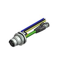 Amphenol CONEC 57-02173 ເຄື່ອງສາຍ Ethernet / ເຄື່ອງສາຍເຄືອກຕ່າງໆ ENP-17-1-FSH1PST4PEDBU4-45S-RS8.33-2/2/G6/150/034