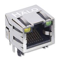 HALO Electronics HCJT1-802SK ເຊື່ອມຕໍ່ປົກກະຕິ Modular Shielded 1X1 Tab Up RJ45 NO LED