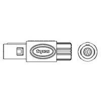 Raychem - TE Connectivity 6-1877848-8 ຕົວເຊື່ອມ Asy Plg 10P 0 D Key Col 4.0-5.2 ສີເທົາ ສີຟ້າ