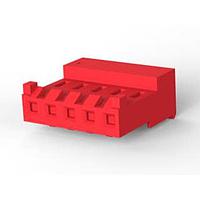 AMP Connectors - TE Connectivity 3-643819-5 ກອງປົກຄອງ Receptacle ປິດດ້ວຍ TABS 5P L.R. ແດງ 22 AWG