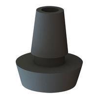 Essentra Components POF-12664 ຟີດ ຟູດ, ກົດເຂົ້າ, ສີດຳ, ສະຕິກເຮດຂະໜາດ 0.62 ຢູນິດ