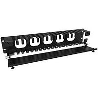 Hammond Manufacturing PCMDS19005BK1 ຜູ້ຈັດການສາຍສະບັບ Cable Manager w/Door 5.25" Finger Panel