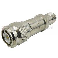 Fairview SA3TR-10 10 dB Fixed Attenuator TNC Male To TNC Reverse Polarity Female Up To 3 GHz Rated To 2 Watts With Brass Tri-Metal Body