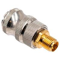 Johnson / Cinch Connectivity Solutions 142-1901-831 ຕົວແປ RF - ໃນຊຸດ SMA Jack-Qck Connect Plug Adapter 26.5GHz