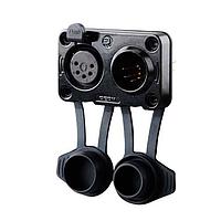 REAN RRX5MF-Z-012-0 ຕົວເຊື່ອມ XLR Rean ຕົວເຊື່ອມ XLR ບ່ອນຕິດຕັ້ງ, 5 ໂພນຜູ້ຊາຍ/ຜູ້ຍິງ ຄູ່ສອງ, ກົດອາກາດ, PCBV, ສີດຳ/ທອງ, ຈຳນວນຫຼາຍ