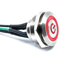 E-Switch SV7F23SS-6G1 ປ້ອງກັນການທຳລາຍ ANTI-VANDAL, 2A 36VDC, SPST Off-(On), ຕິດຕັ້ງບົດຄວາມ, ການບັນດາດດ້ານໜ້າ