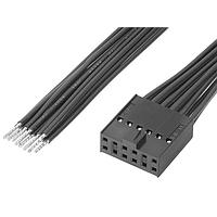 Molex 219659-1124 ການປະກອບສາຍສະເພາະຮູບສະແກນສີ່ຫມາຍຍິງ-Pigtail (OTS) Cbl Assy ບັນດາຄູ່ 600mm ການຄຸງກັນດ້ວຍດິນດອງ 12 Ckt ສີດໍາ