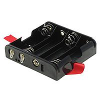 Eagle Plastic Devices 12BH351-R-GR ຄລິບແບດເຕີຣີ 4XAA TABS ມີສາຍຜັກ