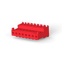 AMP Connectors - TE Connectivity 644540-8 ການປະກອບ Receptacle FEED THRU W/TAB 8P ສີແດງ ບ່ອນບໍ່ 22 AWG