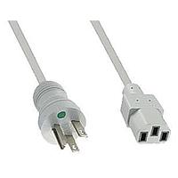 Qualtek Electronics 233008-06 ສາຍພະລັງງານ AC ລະດັບໂຮງໝໍ 8' ສີເທົາ HOSPITL GRADE